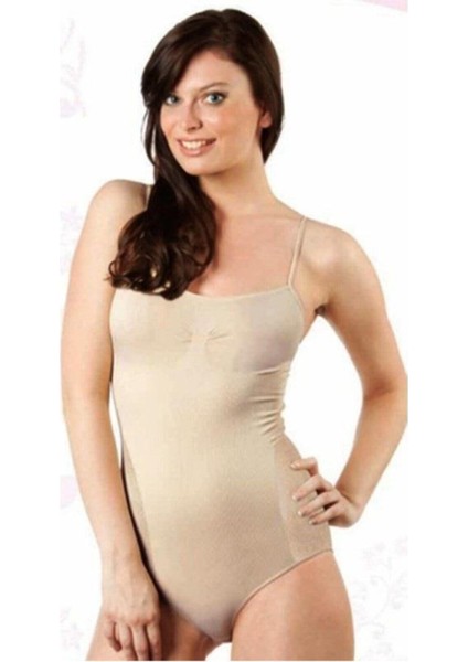 Kadın Ten Korse Çıtçıtlı Bady 1 Beden Incelme