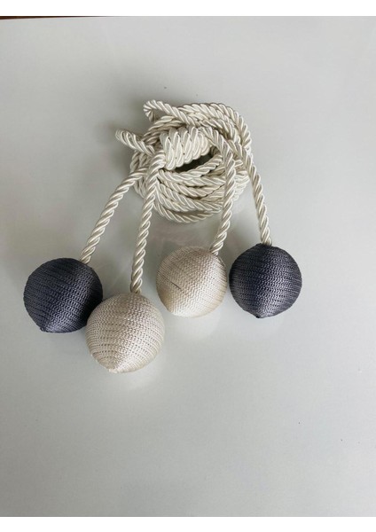 4 Toplu Braçol Kornişe Takmalı Perde Aksesuarı