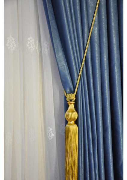 Fon Perde Tavan Bağlama Püsküllü Braçol Kornişe Takmatik Ipli Tavan Perde Aksesuar Altın fiyatları
