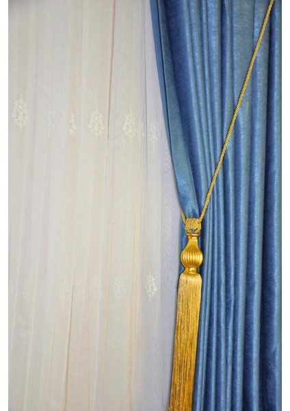 Fon Perde Tavan Bağlama Püsküllü Braçol Kornişe Takmatik Ipli Tavan Perde Aksesuar Altın fırsatları