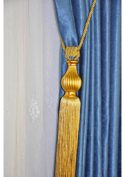 Fon Perde Tavan Bağlama Püsküllü Braçol Kornişe Takmatik Ipli Tavan Perde Aksesuar Altın indirimleri