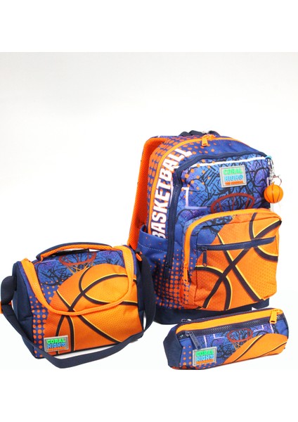 Ch 23776 Basketbol - 3' Lü Okul Çantası Seti - Sırt ve Beslenme Çantası + Kalemlik fiyatları
