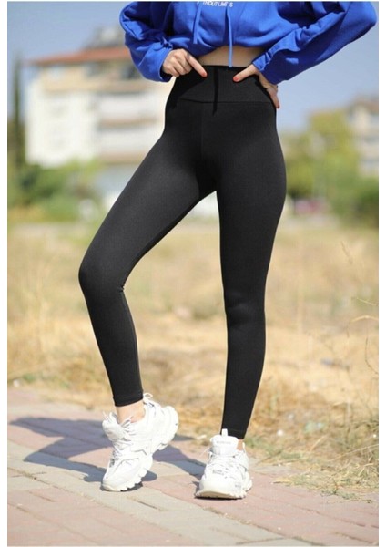 Tayt Kadın Siyah Ekstra Yüksek Bel Geniş Kemer Korse Etkili Toparlayıcı Çelik Tayt fiyatları