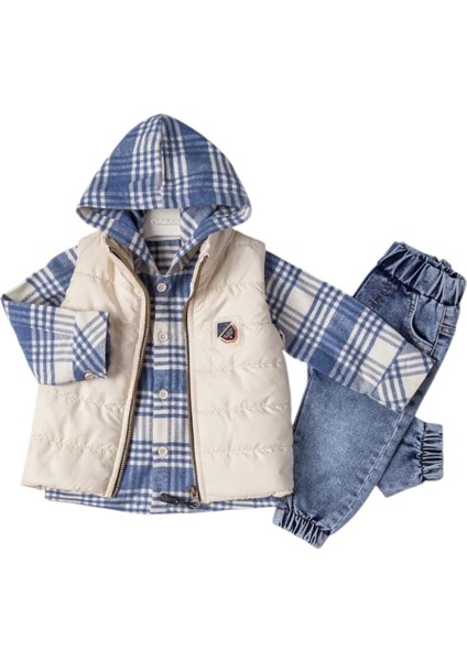 3 Lü Yelekli Erkek Takım