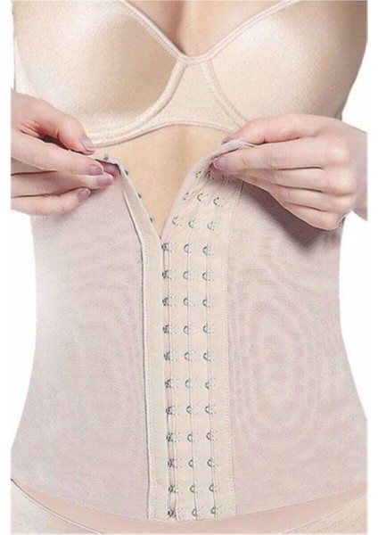 Kadın Ten Agraflı Bel Göbek Incetici Toparlayıcı Korse