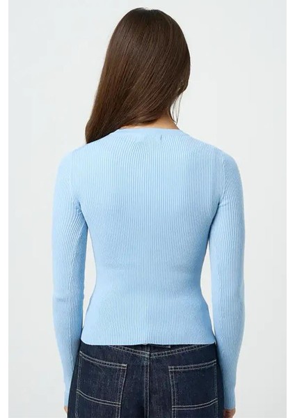 Mavi Düğmeli Uzun Kollu Kaşkorse Hırka MG2177 fırsatları