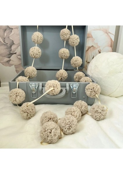Tül Mini Ponpon Banner Beige fiyatları