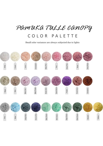 Tül Mini Ponpon Banner Beige modelleri