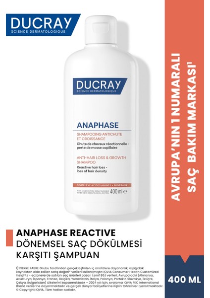 Anaphase Reactive Dönemsel Saç Dökülmesi Karşıtı Şampuan 400 ml