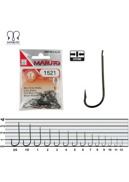 1521 Lüfer Levrek Olta Iğnesi (Siyah Nikel)