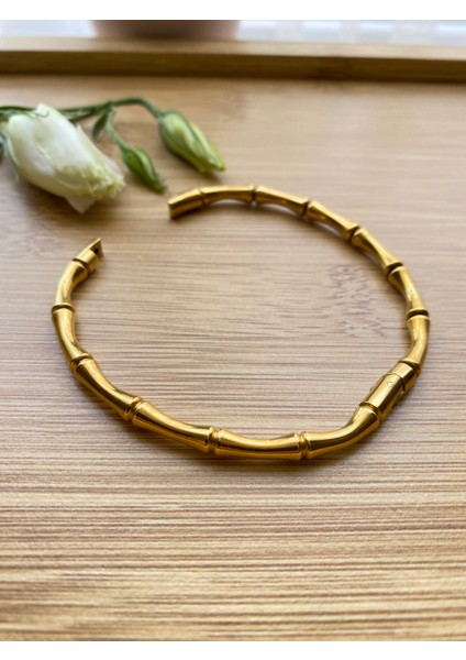 316L Çelik Altın Renk Kemik Bileklik