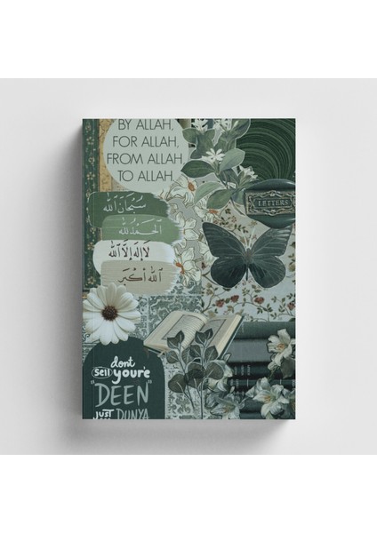 Kolaj Serisi 12 - Hayy'dan Hu'ya Islami Defter (Ayet-Hadisli)
