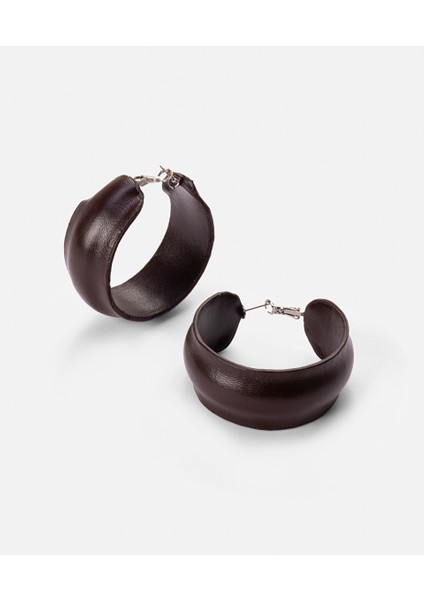 Deri Görünümlü Halka Küpe IW6250068008074 modelleri