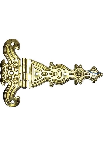 Dekoratif, Sac Tek Kuyruklu Menteşe - 69X102 Mm, Büyük, Sarı, 100 Adet