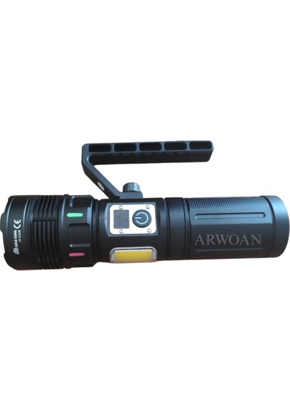 10000 Lümen LED Işık Zoom Özellikli Powerbank & USB Girişli Su Geçirmez Taktik Fener Kamp, Av, Acil Durum fiyatları