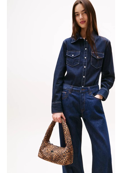 Tjw Urban Leopar Desenli Omuz Kadın Omuz Çantası AW0AW1824101R modelleri