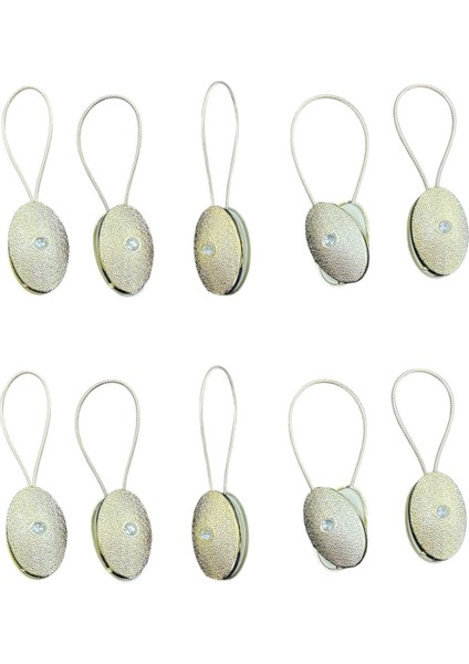 10 Adet Perde Mandalı Mıknatıslı Perde Toplayıcı Gold