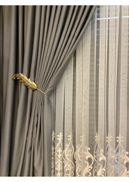 Uky Ikili Perde Bağlama Aparatı Yaprak U Renso Gold fırsatları