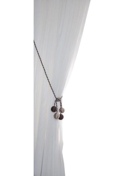 Kahve-Bej Modern Sarım 4 Toplu Braçol | Kornişe Takmatik Ipli Tavan Perde Aksesuarı fiyatları