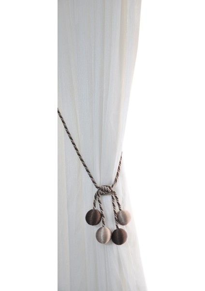 Kahve-Bej Modern Sarım 4 Toplu Braçol | Kornişe Takmatik Ipli Tavan Perde Aksesuarı modelleri