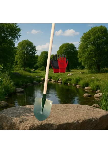 Demir Kürek ve Ahşap Sap Eldivenli