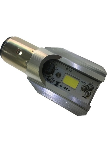 Motosiklet BA20D Dc 12-60 V 12 W 6500K Cob LED Uzun / Kısa Işık Far Ampul Beyaz (Bosch Tipi) modelleri