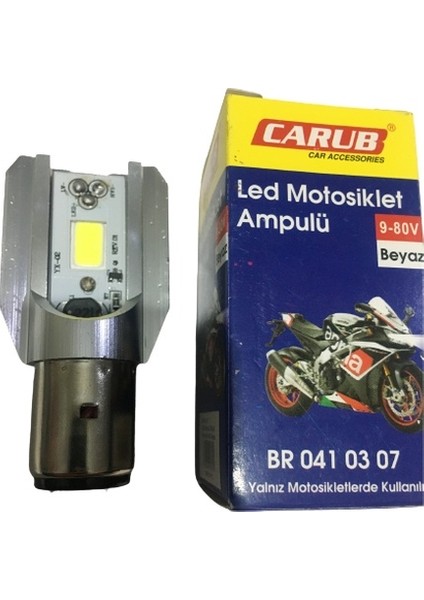 Motosiklet BA20D Dc 12-60 V 12 W 6500K Cob LED Uzun / Kısa Işık Far Ampul Beyaz (Bosch Tipi) fırsatları