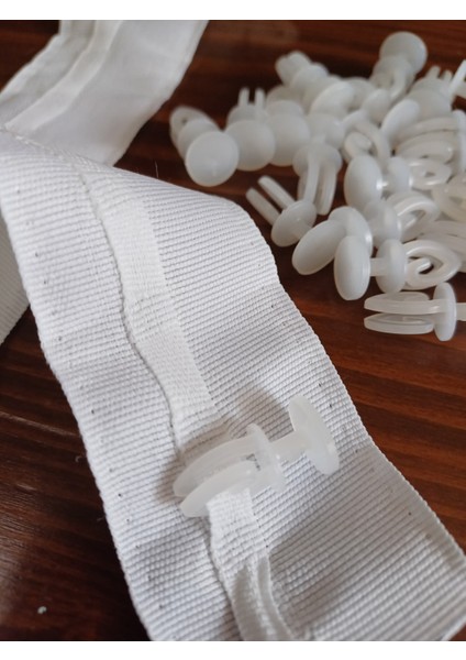 Kornişe Uyumlu Geçmeli 80 Adet Tül ve Perde Düğmesi (Dikilebilir ) fırsatları