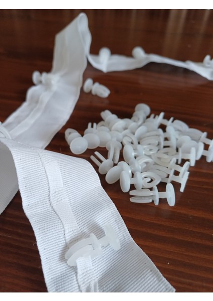 Kornişe Uyumlu Geçmeli 80 Adet Tül ve Perde Düğmesi (Dikilebilir ) indirimleri