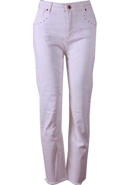 Beyaz Kadın Jean Pantolon 7977