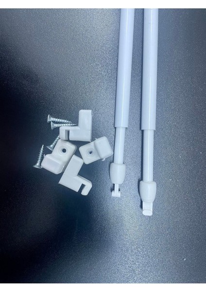 Beyaz Briz Perde Çubuğu (Kelebek Perde Çubuğu) 70-90CM