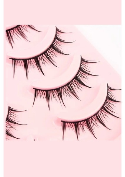 5 Çift Ince Siyah Sahte Kirpik – Doğal, Tek Parça, Kolay Uygulama modelleri