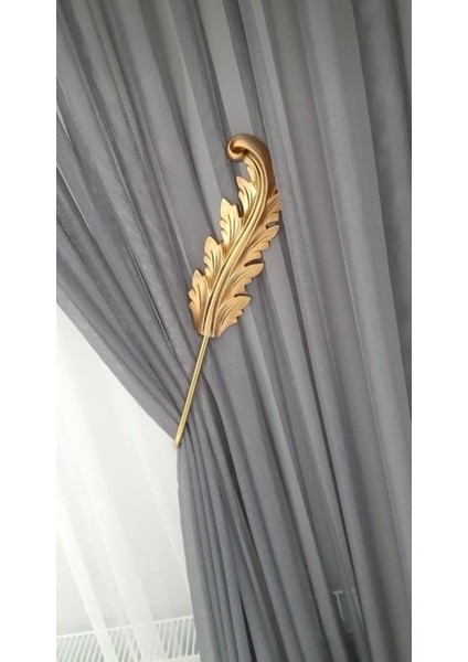 Yaprak Desenli Gold Perde Aksesuarı