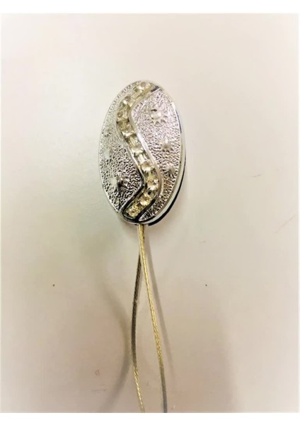 Mıknatıslı Perde Tutacağı - Oval S Zincir Gümüş