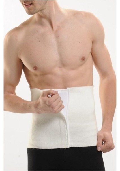 Erkek Beyaz Angora Yünü Cırtlı Bel Korse