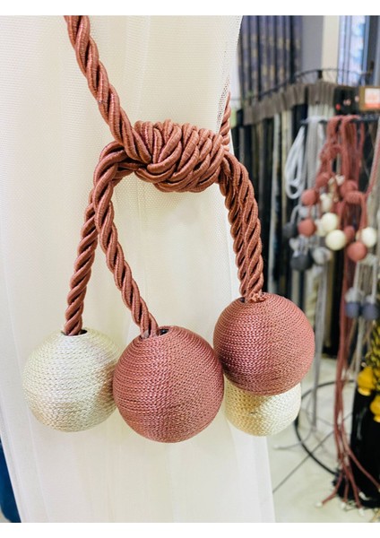 Modern Sarım 4 Toplu Braçol Kornişe Takmatik Ipli Tavan Perde Aksesuarı Gold Krem modelleri