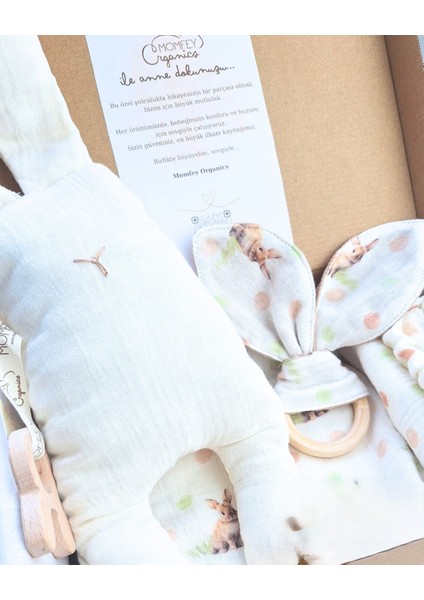 Tuli Dots Harikalar Diyarında Baby Shower Müslin Bebek Hediye Seti