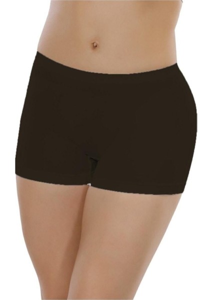 Kadın Siyah Dikişsiz Toparlayıcı Iz Yapmaz Korse Boxer