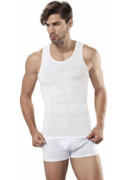 Erkek Beyaz Slim N Lift Korse Atlet 2010
