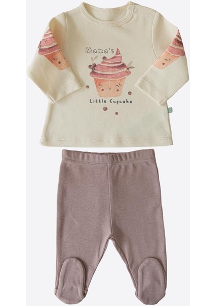 Oragnik Lıttle Cupcake Ikili Takım - Bej-Murdum fiyatları