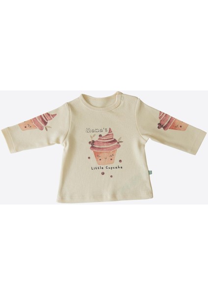 Oragnik Lıttle Cupcake Ikili Takım - Bej-Murdum indirimleri