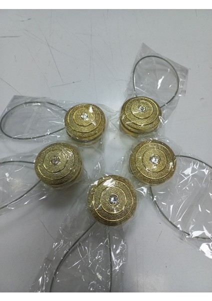 Mıknatıslı Perde Mandalı 5li Paket Sarı Renk