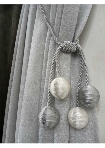 Modern Sarım 4 Toplu Braçol Kornişe Takmatik Ipli Tavan Perde Aksesuarı