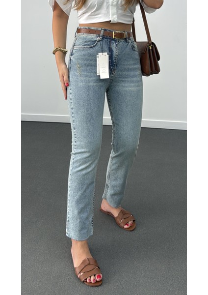 Juliet Açık Tint Destroy Detaylı Yüksek Bel Slim Fit Jean