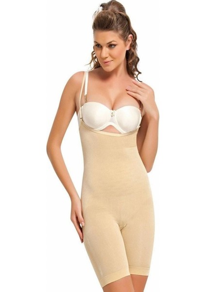 Şekillendirici Askılı Göğüs Altı Bodylıfe Ten Paçalı Korse modelleri