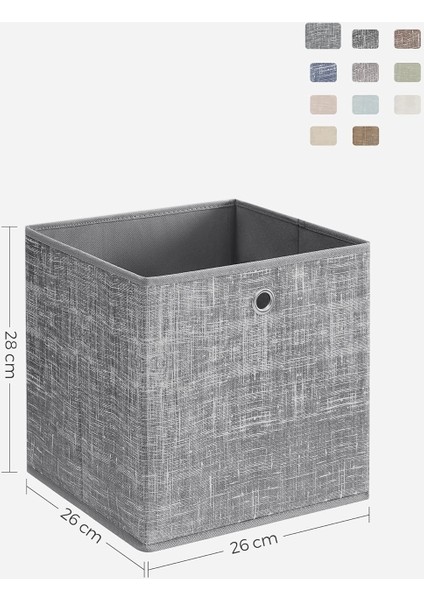 Saklama Kutusu, 6'lı Set, Saplı Dokusuz Kumaş Düzenleme Kutuları, Kutu Saklama, 26 x 26 x 2 indirimleri