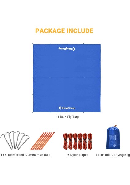 Kamp Brandası, Büyük Boy Su Geçirmez Branda, Gümüş Kaplamalı UPF50+ Uv Koruması, Kamp, Yürü indirimleri