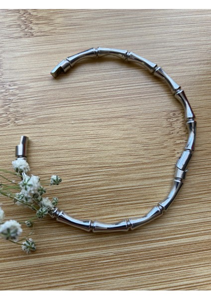 316L Çelik Gümüş Renk Kemik Bileklik