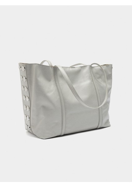 Zımba Detaylı Süet Deri Shopper Çanta modelleri