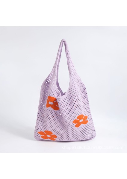 Örme Örgü Içi Boş Tek Omuzlu Tot Kadın Çantası (Yurt Dışından)